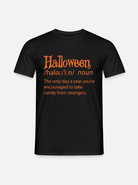 Halloween Funny Dictionary Definition - Men's T-Shirt - black