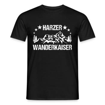 Harz Wanderkaiser Harzer Wanderung Geschenk - Männer T-Shirt - Schwarz - Vorne - AI Model Male 178 light (178cm)