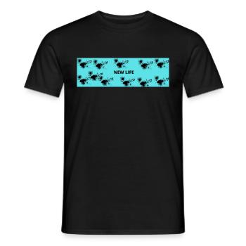 NEW LIFE 12 - T-shirt homme - noir - Devant - AI Model Male 178 light (178cm)
