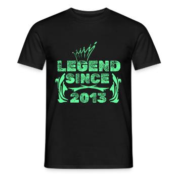 Jahr 2013 - Männer T-Shirt - Schwarz - Vorne - AI Model Male 178 light (178cm)