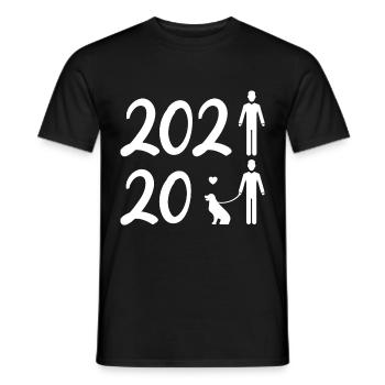 2020 2021 dog - Men's T-Shirt - black - Front - AI Model Male 178 light (178cm)