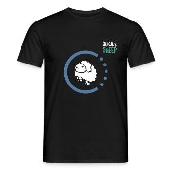 Mr Suicide Sheep - Men's T-Shirt - black - Front - AI Model Male 178 light (178cm)