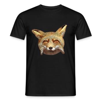 gxp fox fox weekend happy happy vector art - Men's T-Shirt - black - Front - AI Model Male 178 light (178cm)