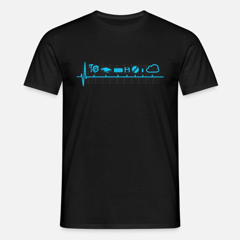 Disk Evolution Nerd Computer - Men's T-Shirt - black