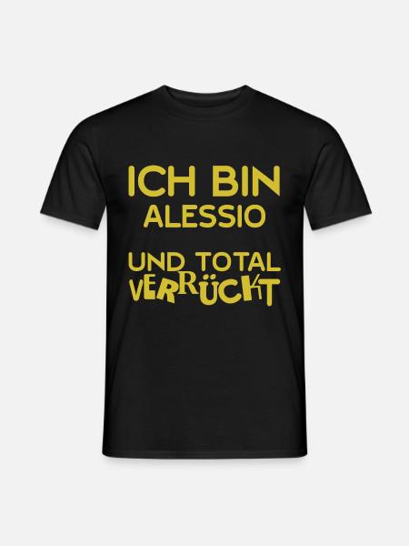 Vorname Alessio - Männer T-Shirt - Schwarz
