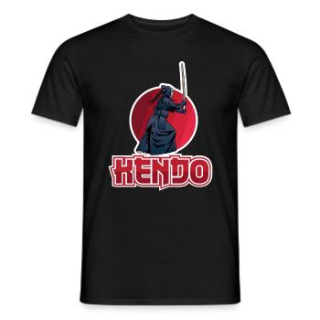 Kendo - Men's T-Shirt - black - Front - AI Model Male 178 light (178cm)