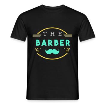 Barber - Männer T-Shirt - Schwarz - Vorne - AI Model Male 178 light (178cm)