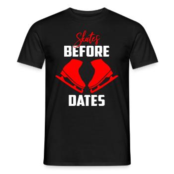 schlittschuh fahren hobby eislaufen geschenk - Männer T-Shirt - Schwarz - Vorne - AI Model Male 178 light (178cm)