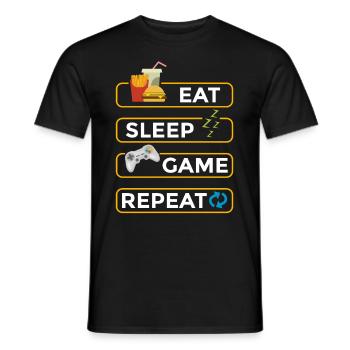 video spiel gamer geburtstag geschenk pc - Männer T-Shirt - Schwarz - Vorne - AI Model Male 178 light (178cm)