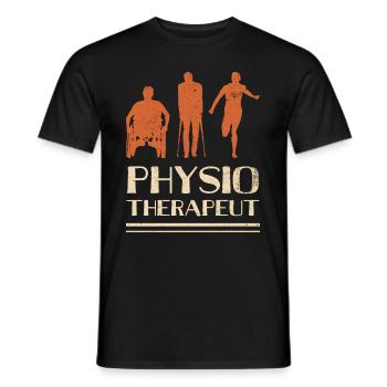 Physiothérapeute en physiothérapie - T-shirt homme - noir - Devant - AI Model Male 178 light (178cm)