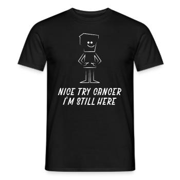 Fuck cancer cancer awareness gift - Men's T-Shirt - black - Front - AI Model Male 178 light (178cm)