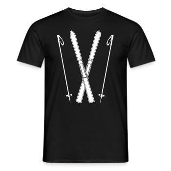 Skifahrer Geschenk Schnee Winterurlaub - Männer T-Shirt - Schwarz - Vorne - AI Model Male 178 light (178cm)