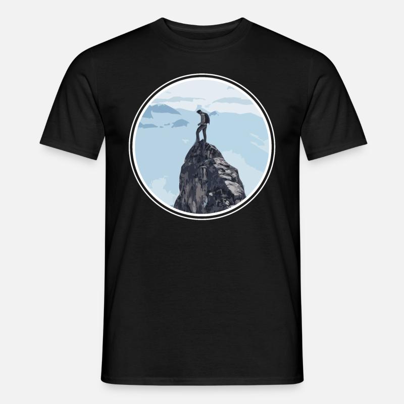 Bergsteigen Geschenk Bergsteiger Klettern Gipfel - Männer T-Shirt - Schwarz