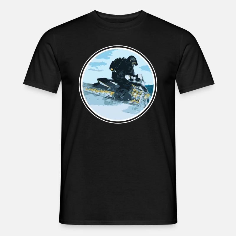 Snowmobile gift snow mobile - Men's T-shirt - black