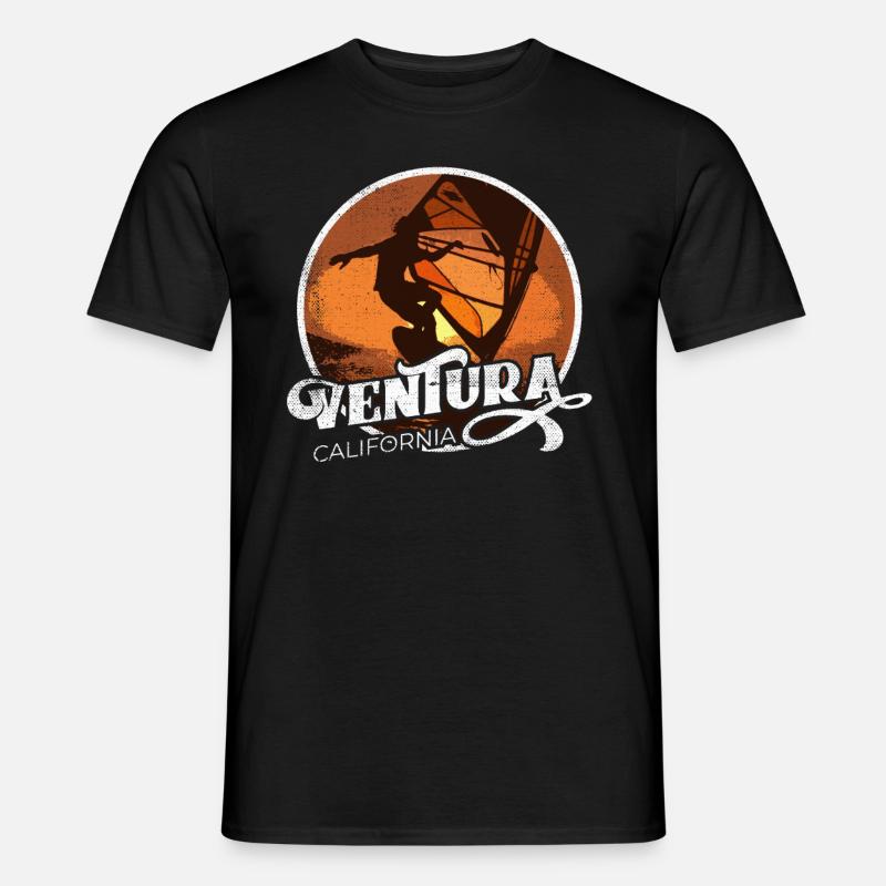Windsurfer Geschenk - Männer T-Shirt - Schwarz