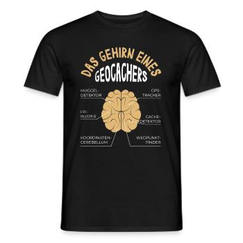 Geochcacher Geocaching Nature Hobby Fan Gift - Men's T-Shirt - black - Front - AI Model Male 178 light (178cm)