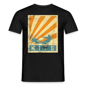 Kitesurf surfeur kite surf surf cadeau de fan - T-shirt homme - noir - Devant - AI Model Male 178 light (178cm)