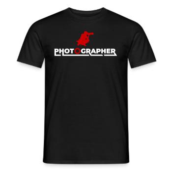 Photographer Model Shooting Camera Fan Gift Idea - Men's T-Shirt - black - Front - AI Model Male 178 light (178cm)