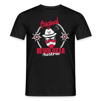 revoluzza autriche - T-shirt homme - noir - Devant - AI Model Male 178 light (178cm)