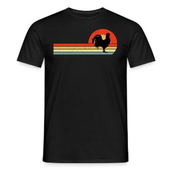 Hühnerliebhaber Geflügelzüchter Farming Vintage Retro - Männer T-Shirt - Schwarz - Vorne - AI Model Male 178 light (178cm)