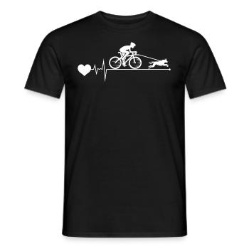 Bikejöring HundScooting Hund Sport Fahrrad Fahrrad - Männer T-Shirt - Schwarz - Vorne - AI Model Male 178 light (178cm)