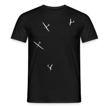 Glider Gliding Gliding Glider - Men's T-Shirt - black - Front - AI Model Male 178 light (178cm)