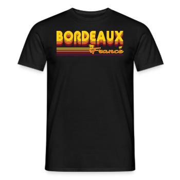 Bordeaux, sommerliches Urlaubs Design - Männer T-Shirt - Schwarz - Vorne - AI Model Male 178 light (178cm)