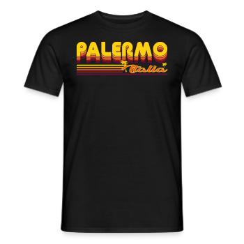 Palerme, design estival cool en Sicile - T-shirt homme - noir - Devant - AI Model Male 178 light (178cm)