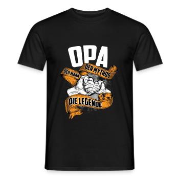Opa Der Mann Der Mythos Die Legende - Männer T-Shirt - Schwarz - Vorne - AI Model Male 178 light (178cm)
