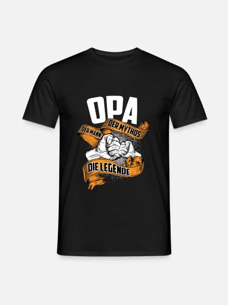 Opa Der Mann Der Mythos Die Legende - Männer T-Shirt - Schwarz