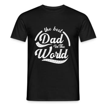 The best dad in the world Best father in the world - Men's T-Shirt - black - Front - AI Model Male 178 light (178cm)