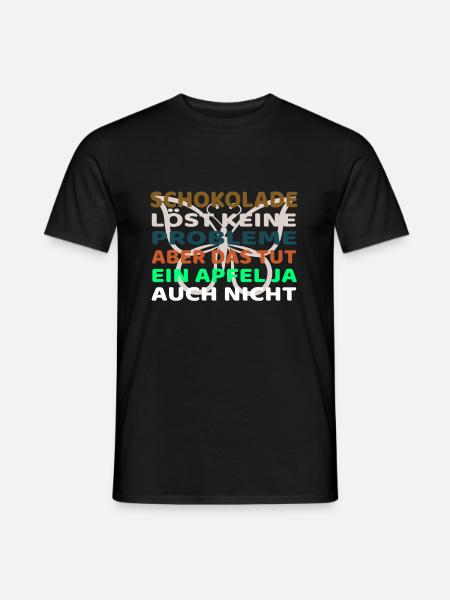Schokolade löst keine Probleme - Männer T-Shirt - Schwarz
