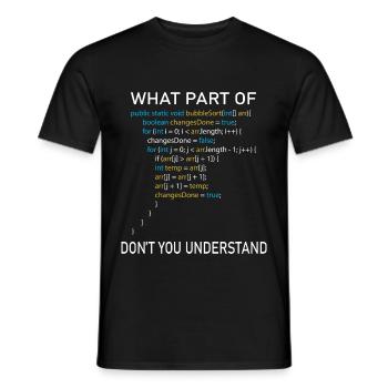 Programmierer Spruch Informatiker Geschenkidee - Männer T-Shirt - Schwarz - Vorne - AI Model Male 178 light (178cm)