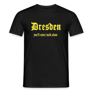 Dresden Design - Männer T-Shirt - Schwarz - Vorne - AI Model Male 178 light (178cm)