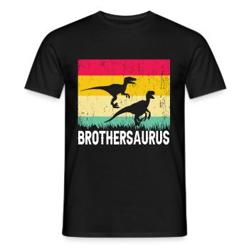 BrotherSaurus Big Brother Child Dinosaur Gift - Men's T-Shirt - black - Front - AI Model Male 178 light (178cm)