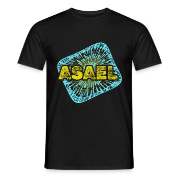 Warp Enterprise Stardust Asael - Men's T-Shirt - black - Front - AI Model Male 178 light (178cm)