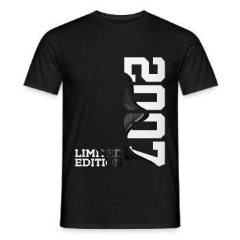 LIMITED EDITION 2007 19. GEBURTSTAG - Männer T-Shirt - Schwarz - Vorne - AI Model Male 178 light (178cm)