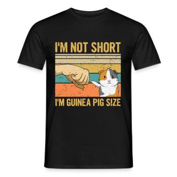 Design de cobaye pour un cochon d’eau domestique - T-shirt homme - noir - Devant - AI Model Male 178 light (178cm)