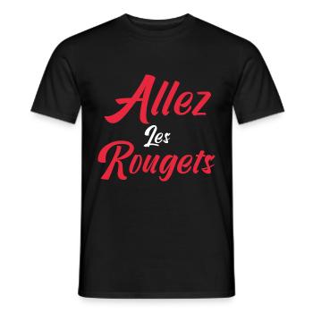allez les Rougets. Les supporters suisses - T-shirt homme - noir - Devant - AI Model Male 178 light (178cm)