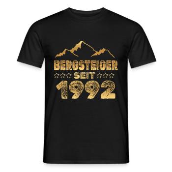 geboren 1992 - Männer T-Shirt - Schwarz - Vorne - AI Model Male 178 light (178cm)