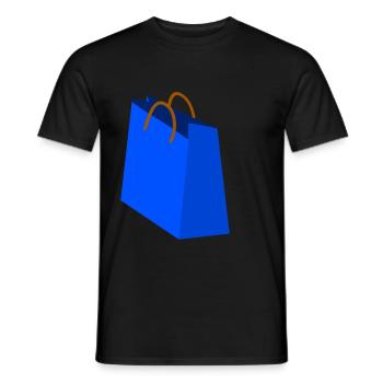 Einkauf Tasche - Männer T-Shirt - Schwarz - Vorne - AI Model Male 178 light (178cm)