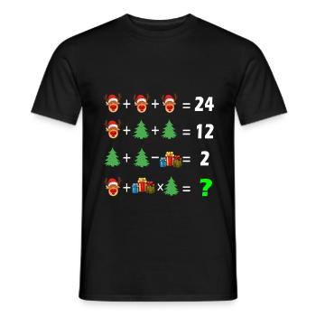Math Teacher Christmas Bill Ugly Christmas - Men's T-Shirt - black - Front - AI Model Male 178 light (178cm)