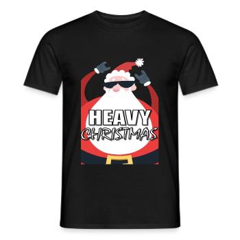 Heavy Christmas Santa Rocker - Männer T-Shirt - Schwarz - Vorne - AI Model Male 178 light (178cm)