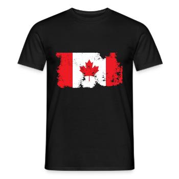 Canada Canada maple leaf flag - Men's T-Shirt - black - Front - AI Model Male 178 light (178cm)