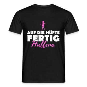 Lustige Huller Sprüche Frauen Hulahoop Geschenk - Männer T-Shirt - Schwarz - Vorne - AI Model Male 178 light (178cm)