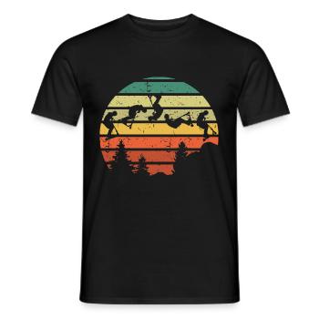 Vintage Stunt Scooter Pedal Scooter Boys Gift - Men's T-Shirt - black - Front - AI Model Male 178 light (178cm)