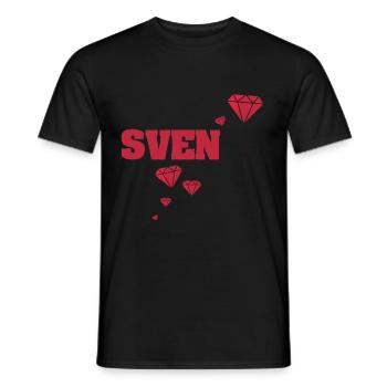 Cadeau pour Sven - T-shirt homme - noir - Devant - AI Model Male 178 light (178cm)