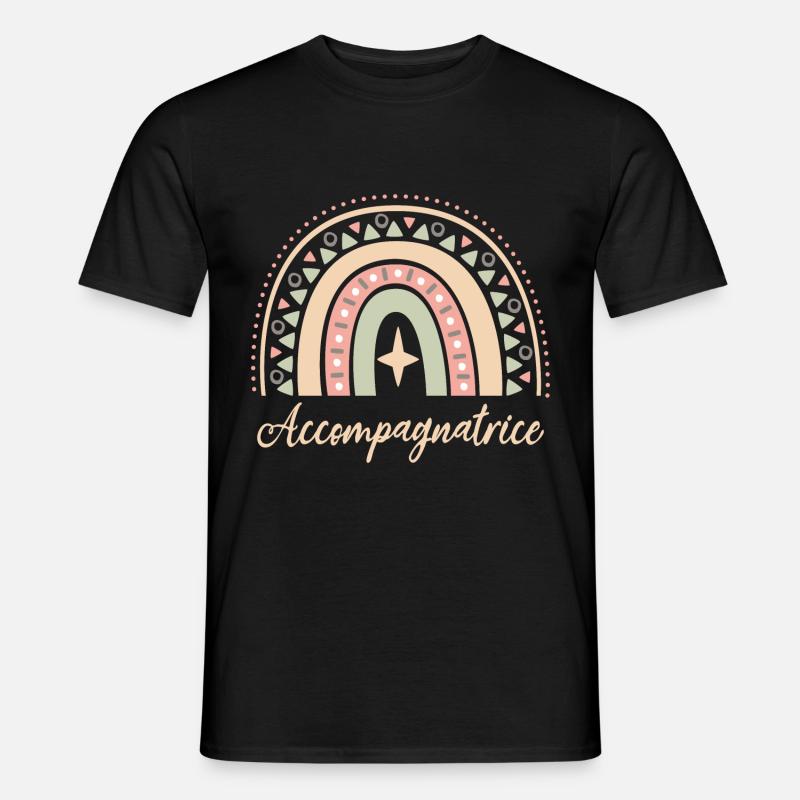 Accompagnatrice. Boho Rainbow accompagnatrice. - T-shirt homme - noir