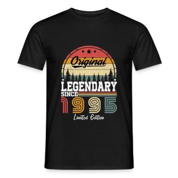1995 Vintage Geboren 1995 Geburtstagsgeschenk - Männer T-Shirt - Schwarz - Vorne - AI Model Male 178 light (178cm)