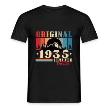 Original 1935 Geburtstagsgeschenk 1935 - Männer T-Shirt - Schwarz - Vorne - AI Model Male 178 light (178cm)